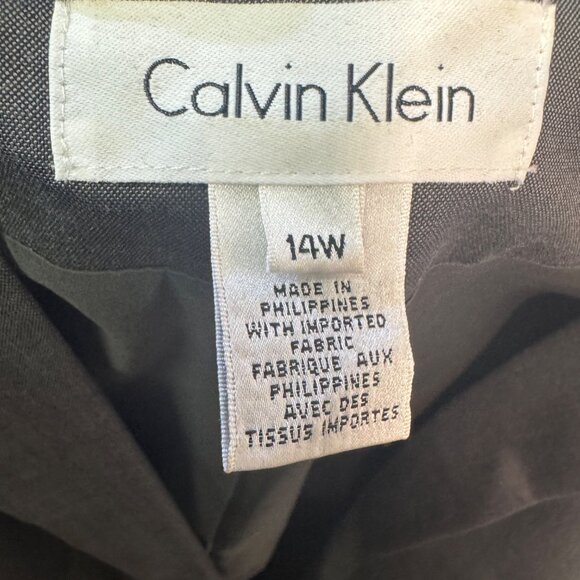 Calvin Klein Womens Grey Blazer Jacket Size 14W Viscose/Wool Blend - Picture 6 of 8